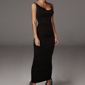 JLuxLabel Black Slinky Maxi Bodycon Dress